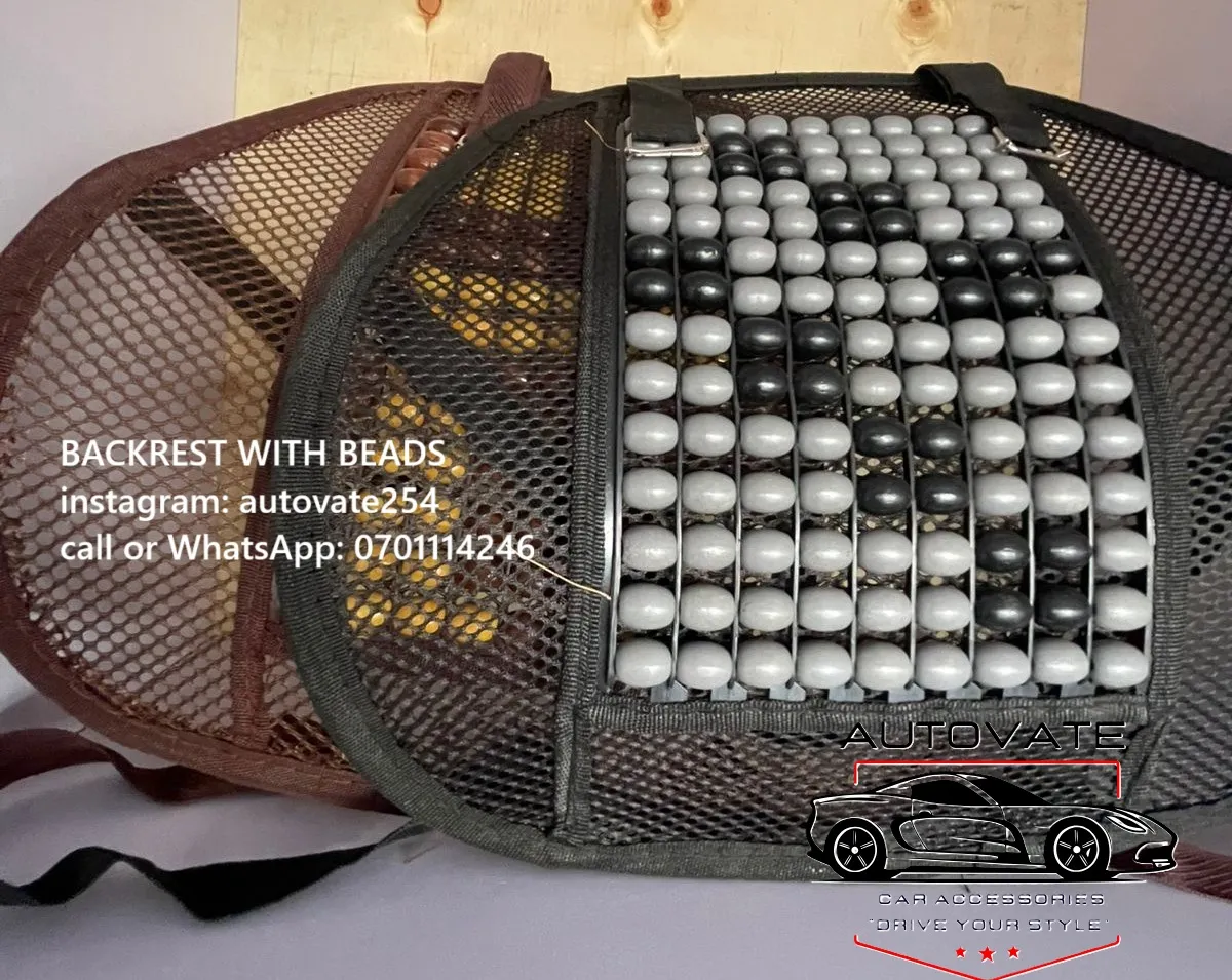 Car Seat Backrest With Beads available at Autovate254 Nairobi