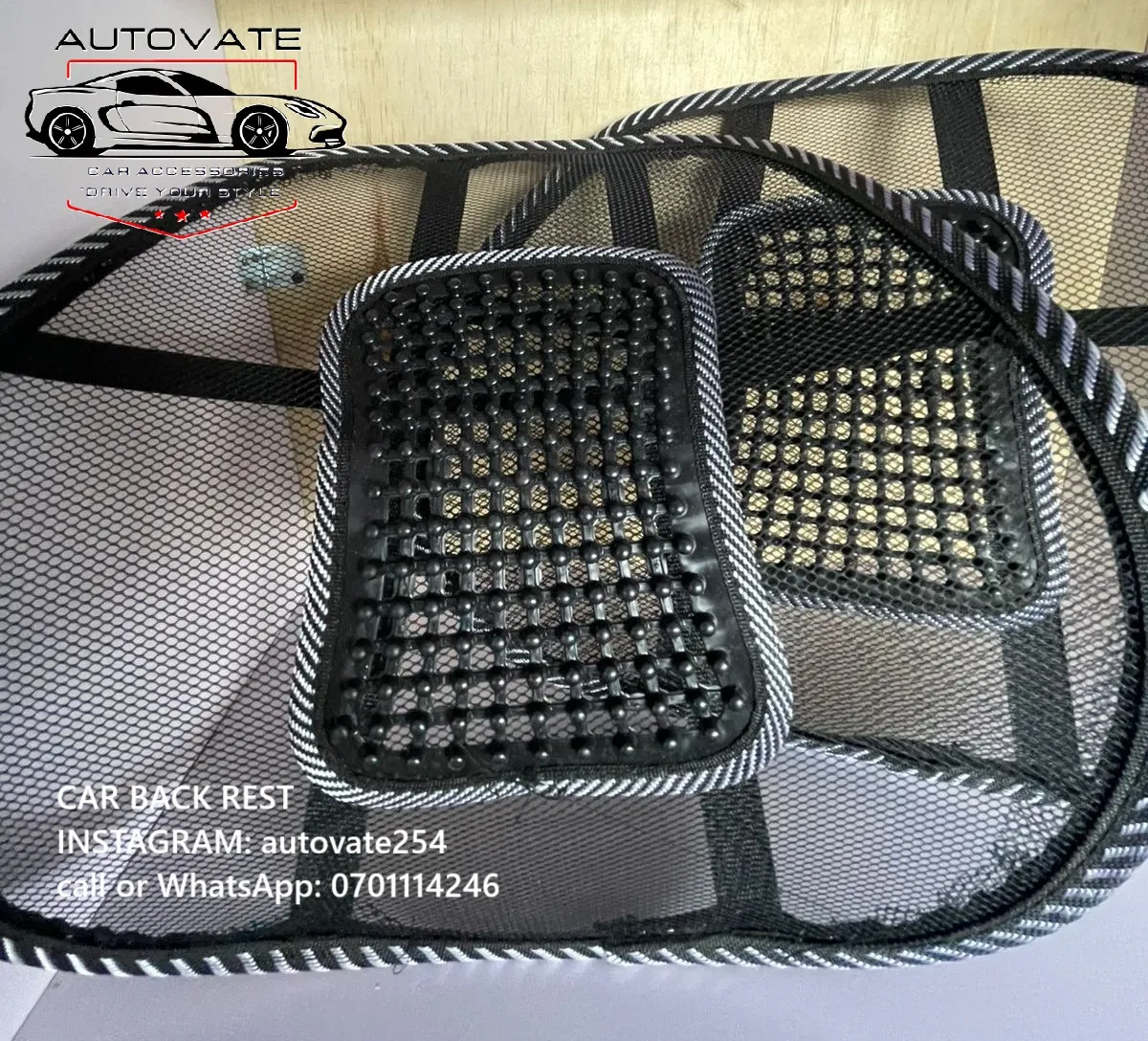 Car Seat Backrest available at Autovate254 Nairobi